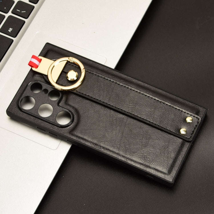Wristband Leather Back Phone Case, For Samsung Galaxy S24 Ultra 5G, For Samsung Galaxy M34 5G, Fo...