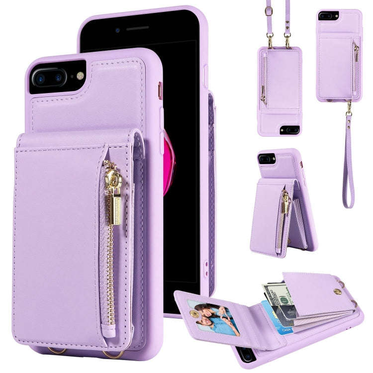 Crossbody Lanyard Zipper Wallet Leather Phone Case, For iPhone XS Max, For iPhone 7 Plus / 8 Plus