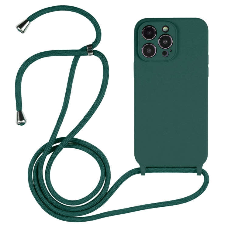 Crossbody Lanyard Liquid Silicone Case, For iPhone 16, For iPhone 15 Pro Max, For iPhone 15 Pro