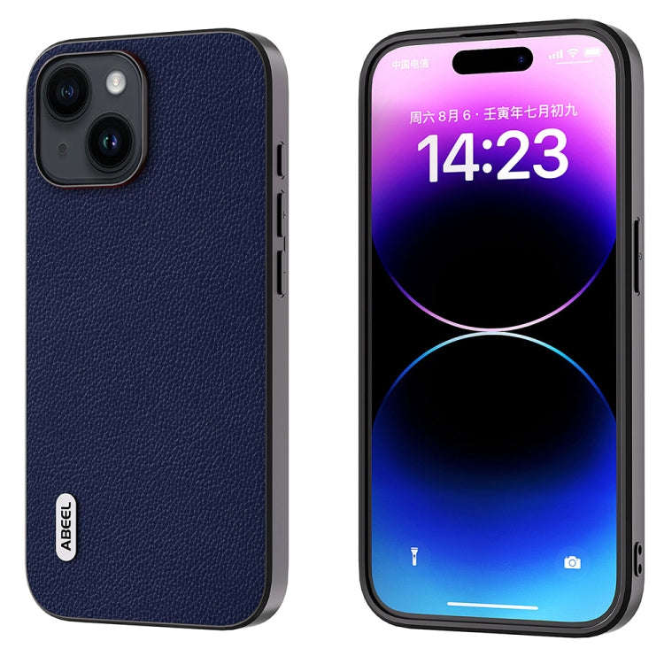 ABEEL Black Edge Genuine Leather Mino Phone Case, For iPhone 16 Pro Max, For iPhone 16 Pro, For i...