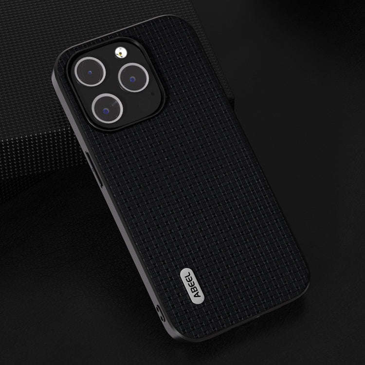 ABEEL Genuine Leather Luxury Black Edge Phone Case, For iPhone 15 Pro Max, For iPhone 15 Pro, For...