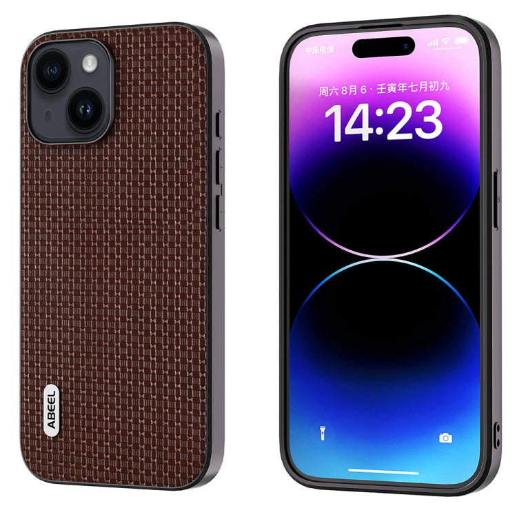 ABEEL Genuine Leather Luxury Black Edge Phone Case, For iPhone 15 Pro Max, For iPhone 15 Pro, For...