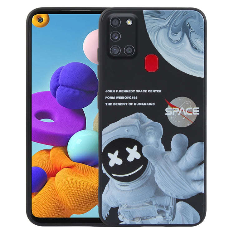 Martian Astronaut Pattern Shockproof Phone Case, For Samsung Galaxy A21s / A21, For Samsung Galax...
