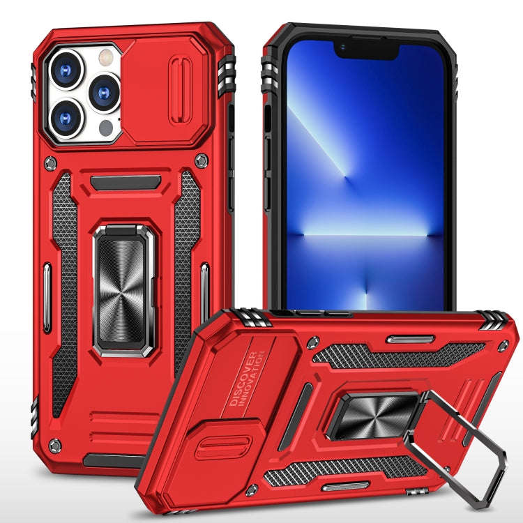 Armor PC + TPU Camera Shield Phone Case, For iPhone 16 Pro, For iPhone 16 Plus, For iPhone 16, Fo...