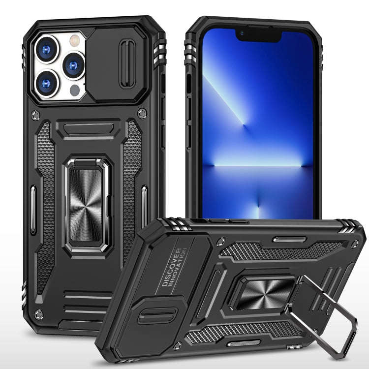Armor PC + TPU Camera Shield Phone Case, For iPhone 16 Pro, For iPhone 16 Plus, For iPhone 16, Fo...