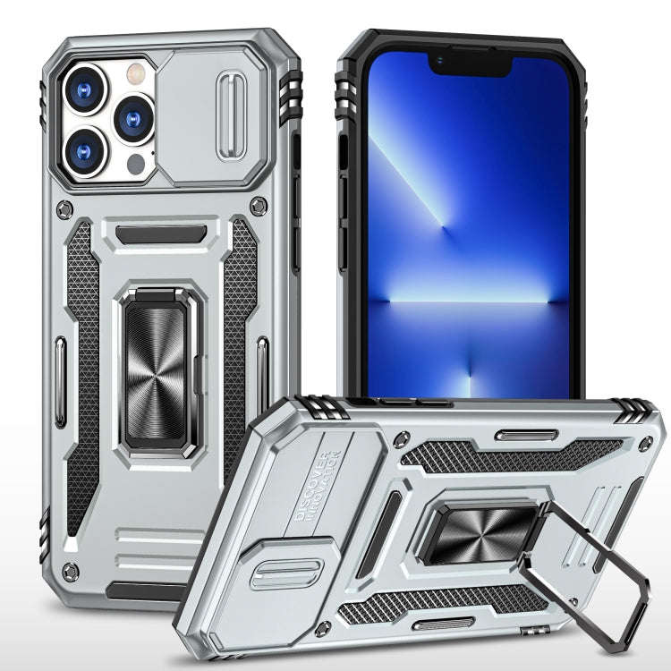Armor PC + TPU Camera Shield Phone Case, For iPhone 16 Pro, For iPhone 16 Plus, For iPhone 16, Fo...