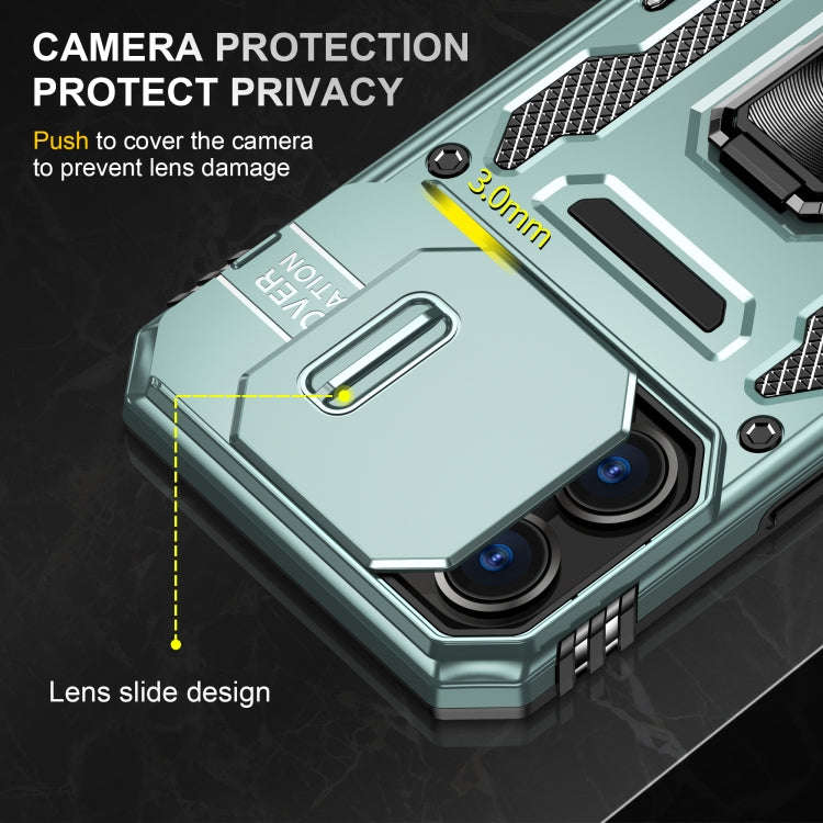 Armor PC + TPU Camera Shield Phone Case, For iPhone 16 Pro, For iPhone 16 Plus, For iPhone 16, Fo...