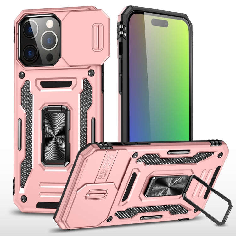 Armor PC + TPU Camera Shield Phone Case, For iPhone 16 Pro, For iPhone 16 Plus, For iPhone 16, Fo...