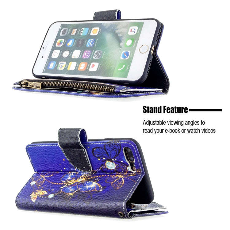 Colored Drawing Pattern Zipper Horizontal Flip Leather Case with Holder & Card Slots & Wallet, Fo...