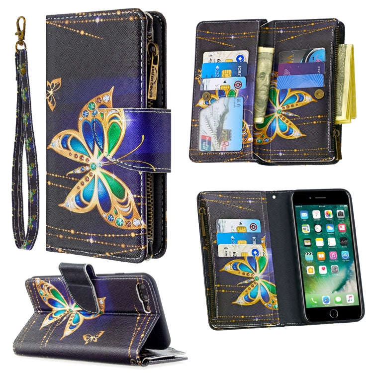 Colored Drawing Pattern Zipper Horizontal Flip Leather Case with Holder & Card Slots & Wallet, Fo...