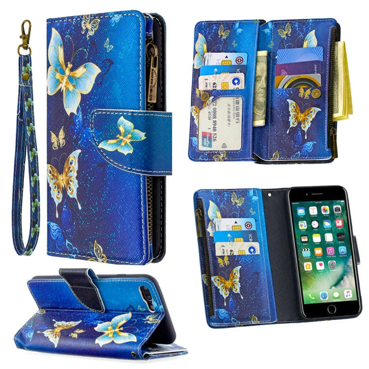 Colored Drawing Pattern Zipper Horizontal Flip Leather Case with Holder & Card Slots & Wallet, Fo...
