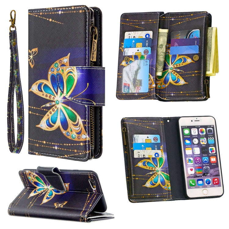 Colored Drawing Pattern Zipper Horizontal Flip Leather Case with Holder & Card Slots & Wallet, Fo...