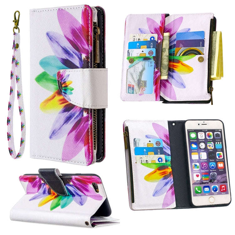 Colored Drawing Pattern Zipper Horizontal Flip Leather Case with Holder & Card Slots & Wallet, Fo...