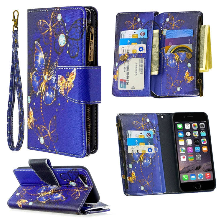 Colored Drawing Pattern Zipper Horizontal Flip Leather Case with Holder & Card Slots & Wallet, Fo...