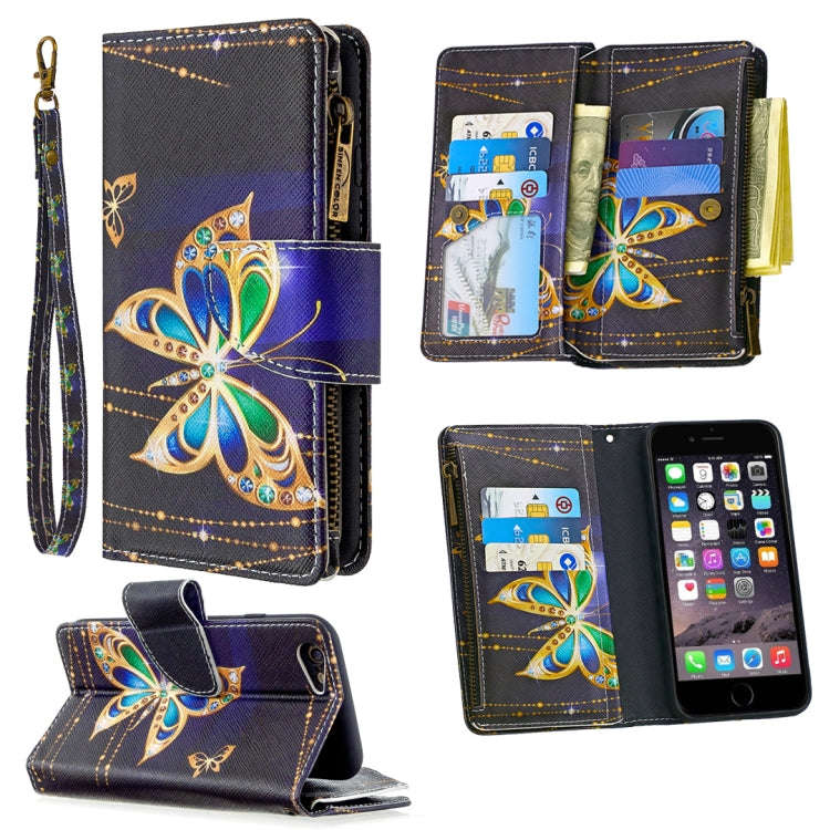 Colored Drawing Pattern Zipper Horizontal Flip Leather Case with Holder & Card Slots & Wallet, Fo...