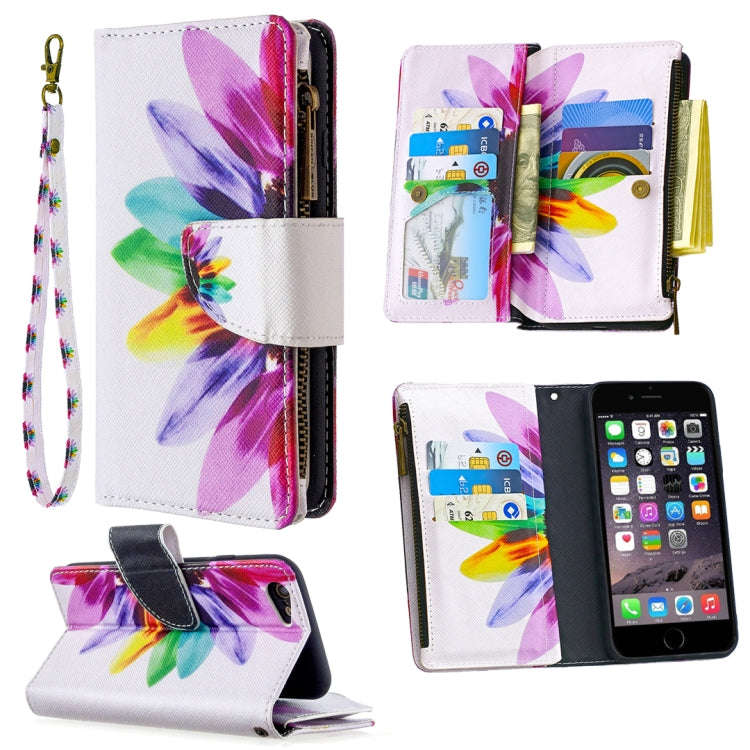 Colored Drawing Pattern Zipper Horizontal Flip Leather Case with Holder & Card Slots & Wallet, Fo...