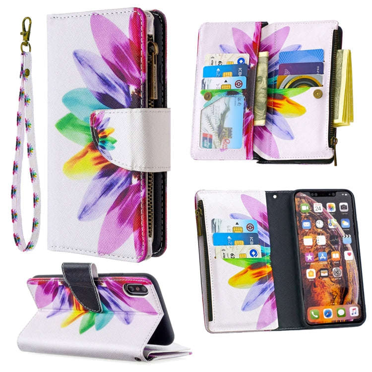 Colored Drawing Pattern Zipper Horizontal Flip Leather Case with Holder & Card Slots & Wallet, Fo...