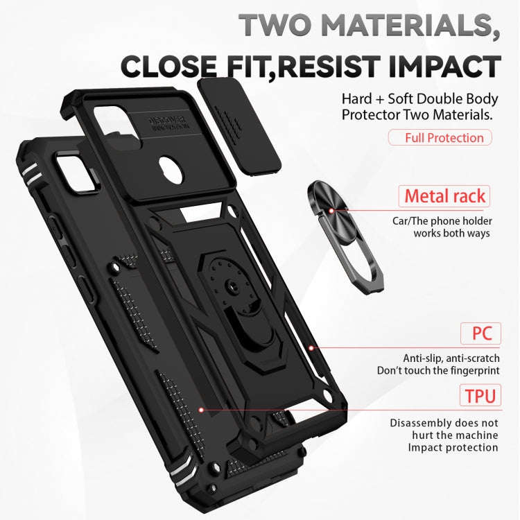 Sliding Camshield Holder Phone Case, For Samsung Galaxy A03, For Samsung Galaxy A03 166mm, For Sa...