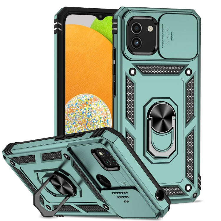 Sliding Camshield Holder Phone Case, For Samsung Galaxy A03, For Samsung Galaxy A03 166mm, For Sa...