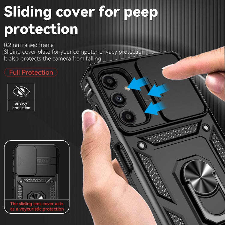 Sliding Camshield Holder Phone Case, For Samsung Galaxy A24, For Samsung Galaxy A34 5G, For Samsu...