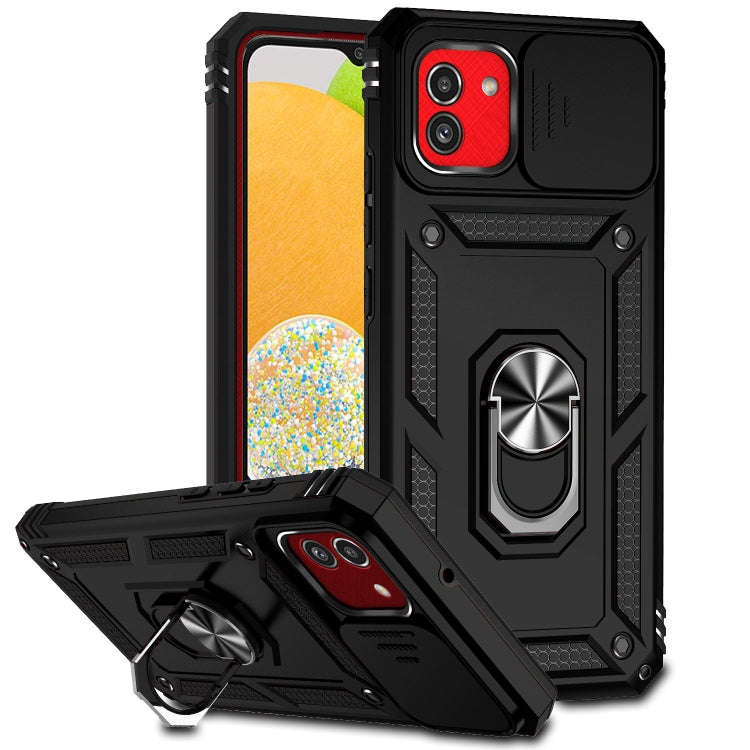 Sliding Camshield Holder Phone Case, For Samsung Galaxy A03, For Samsung Galaxy A03 166mm, For Sa...
