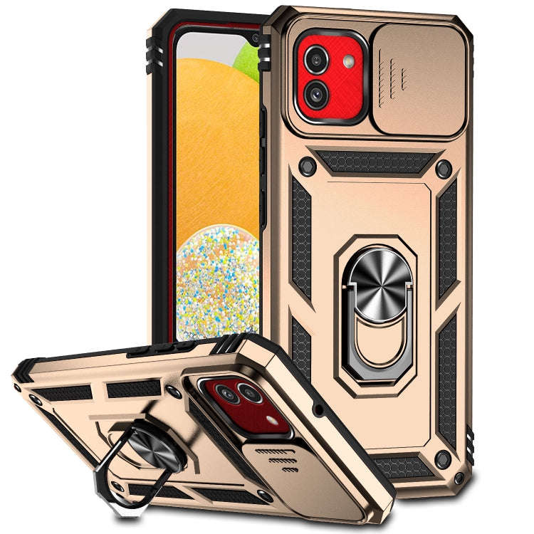 Sliding Camshield Holder Phone Case, For Samsung Galaxy A03, For Samsung Galaxy A03 166mm, For Sa...