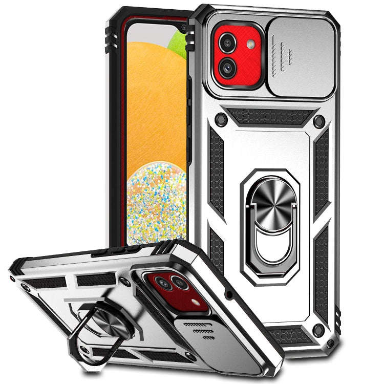 Sliding Camshield Holder Phone Case, For Samsung Galaxy A03, For Samsung Galaxy A03 166mm, For Sa...