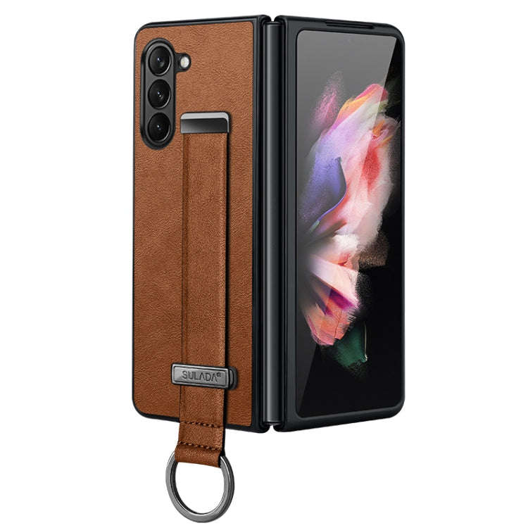 SULADA PC Hybrid Leather Texture Skin Feel Shockproof Phone Case, For Samsung Galaxy Z Flip7 FE /...