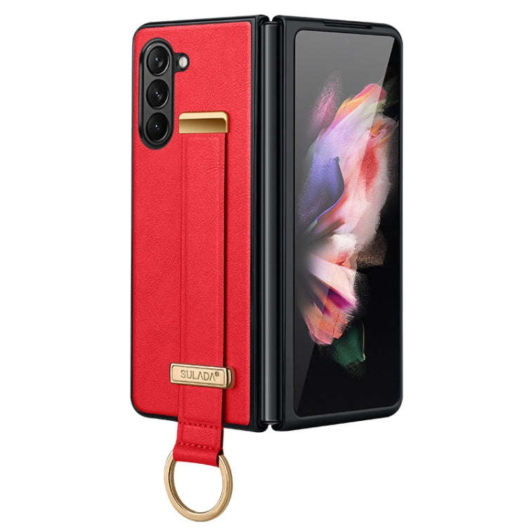SULADA PC Hybrid Leather Texture Skin Feel Shockproof Phone Case, For Samsung Galaxy Z Flip7 FE /...