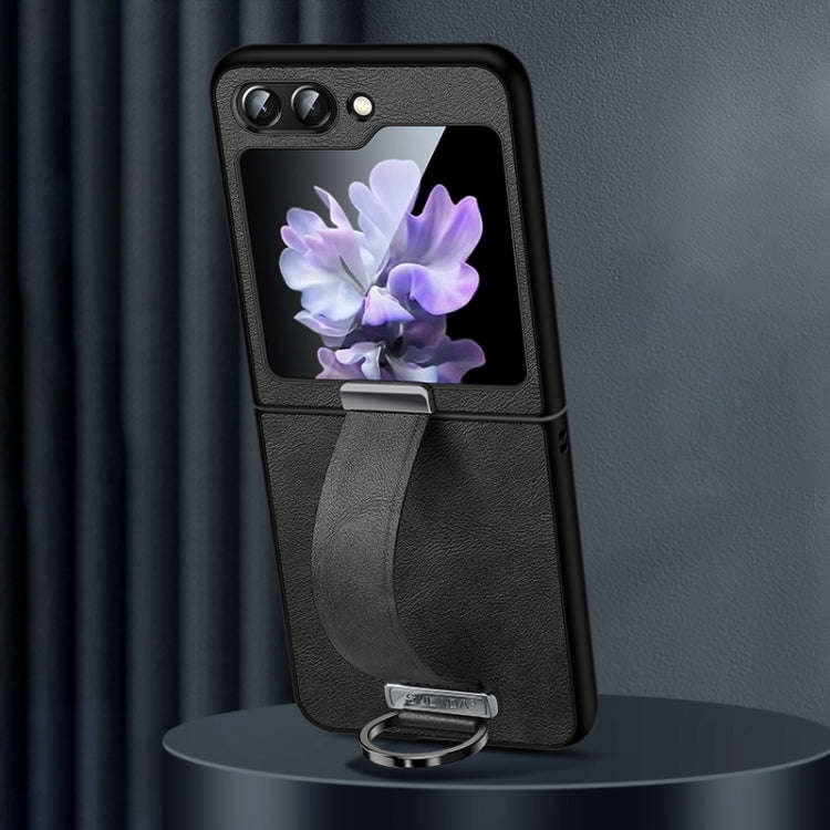 SULADA PC Hybrid Leather Texture Skin Feel Shockproof Phone Case, For Samsung Galaxy Z Flip7 FE /...