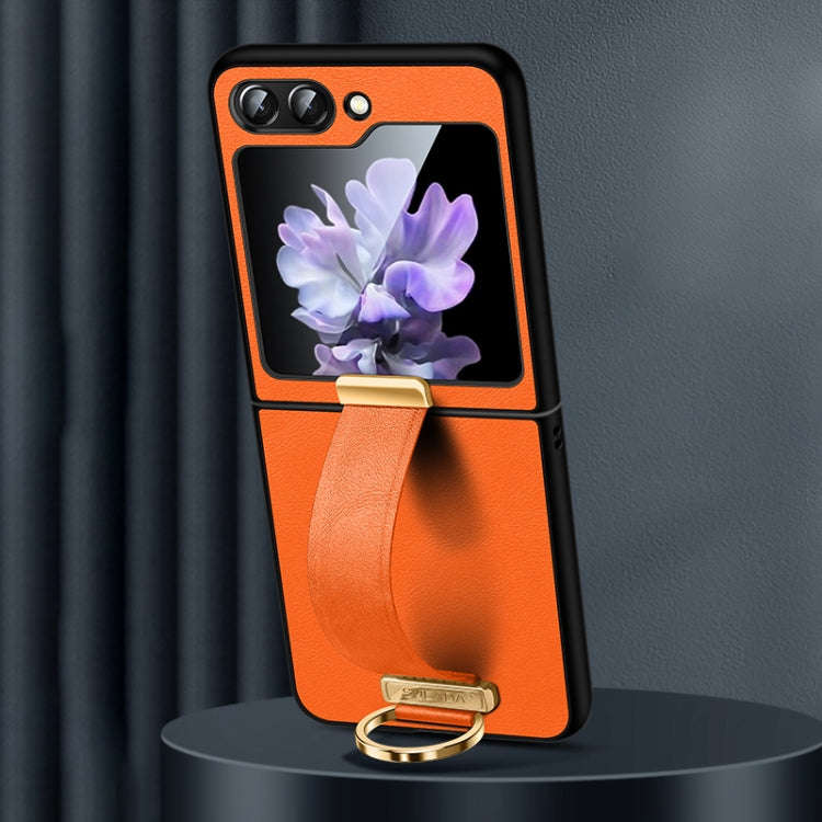 SULADA PC Hybrid Leather Texture Skin Feel Shockproof Phone Case, For Samsung Galaxy Z Flip7 FE /...