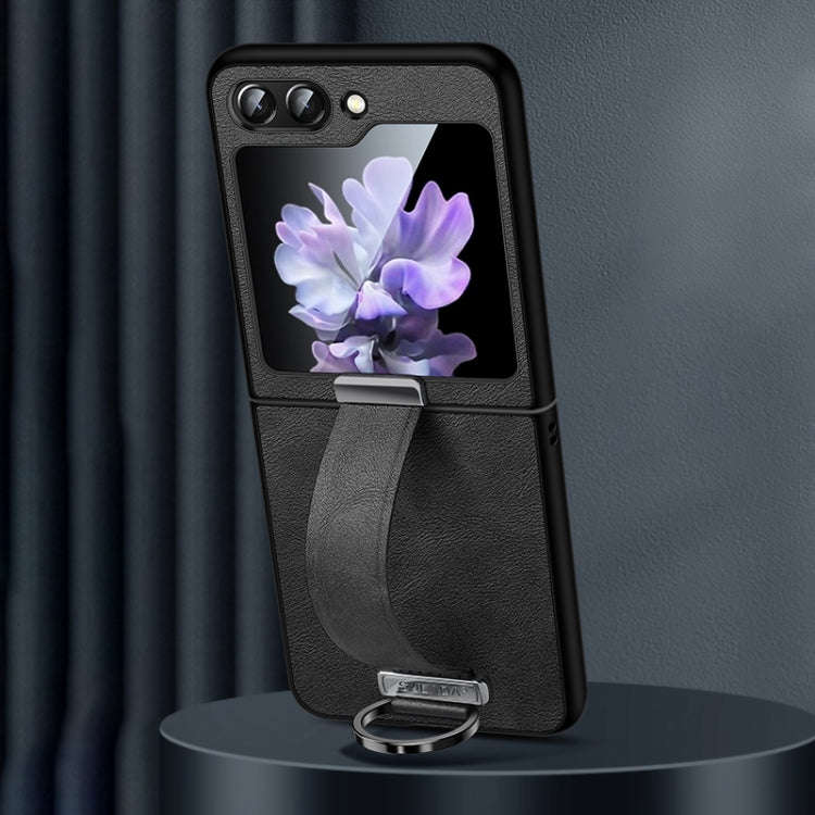 SULADA PC Hybrid Leather Texture Skin Feel Shockproof Phone Case, For Samsung Galaxy Z Flip7 FE /...