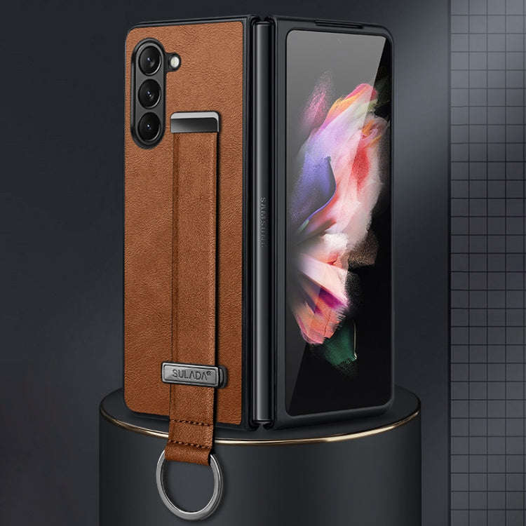 SULADA PC Hybrid Leather Texture Skin Feel Shockproof Phone Case, For Samsung Galaxy Z Flip7 FE /...