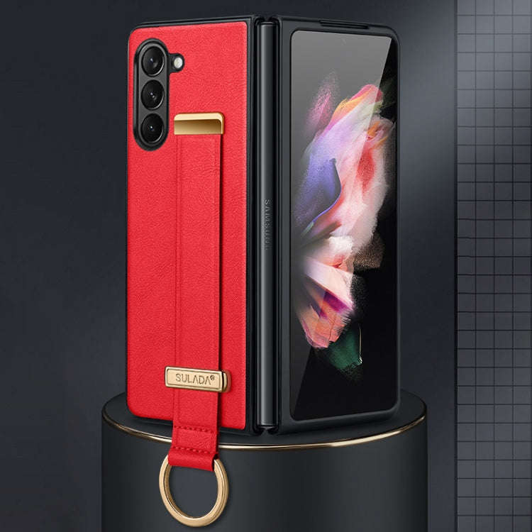 SULADA PC Hybrid Leather Texture Skin Feel Shockproof Phone Case, For Samsung Galaxy Z Flip7 FE /...