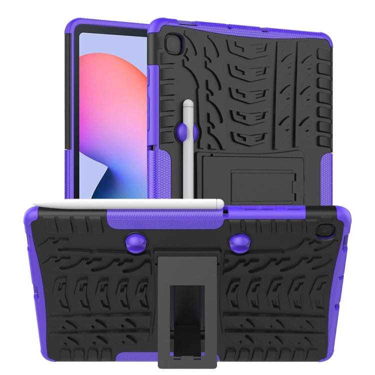 Tire Texture TPU+PC Shockproof Case  , with Holder & Pen Tray, For Samsung Galaxy S6 Lite