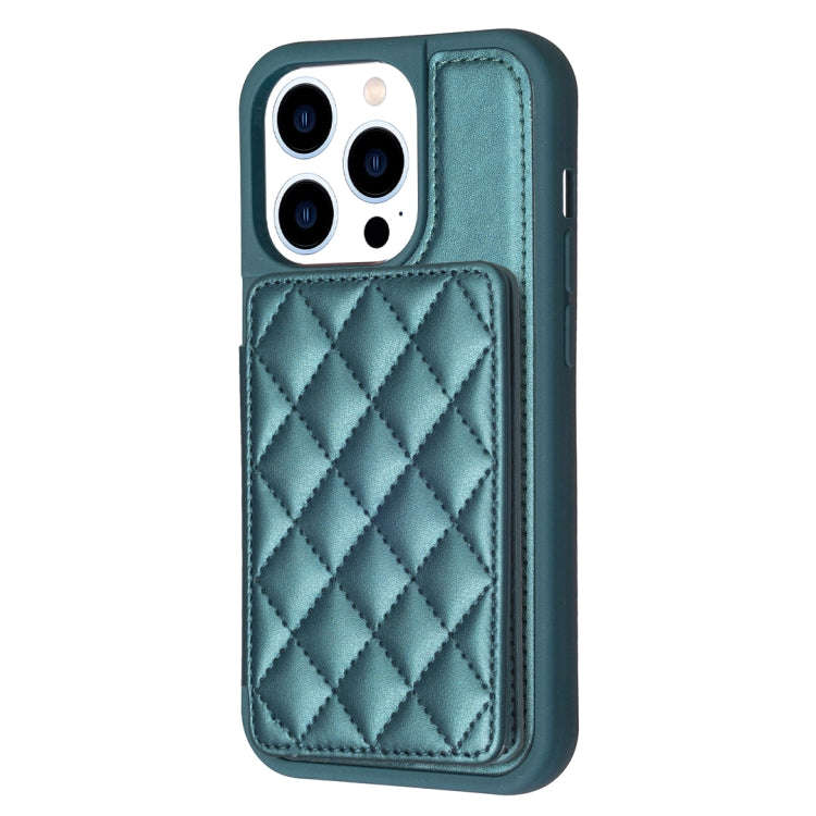 BF25 Square Plaid Card Bag Holder Phone Case, For iPhone 14 Pro Max, For iPhone 15, For iPhone SE...