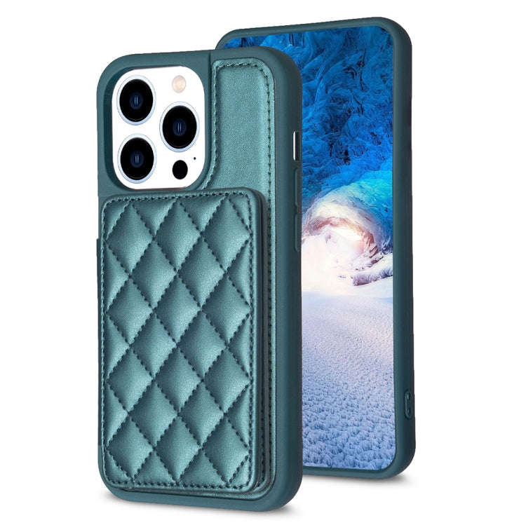 BF25 Square Plaid Card Bag Holder Phone Case, For iPhone 14 Pro Max, For iPhone 15, For iPhone SE...