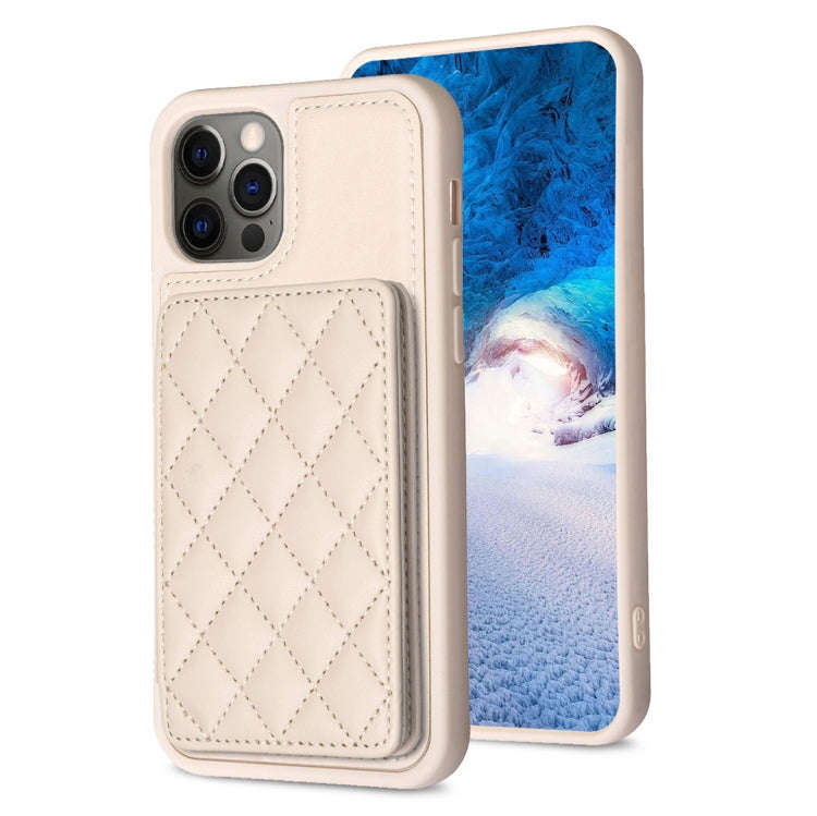 BF25 Square Plaid Card Bag Holder Phone Case, For iPhone 14 Pro Max, For iPhone 15, For iPhone SE...