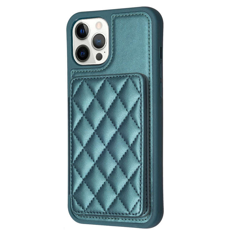 BF25 Square Plaid Card Bag Holder Phone Case, For iPhone 12 Pro Max, For iPhone 11 Pro Max, For i...