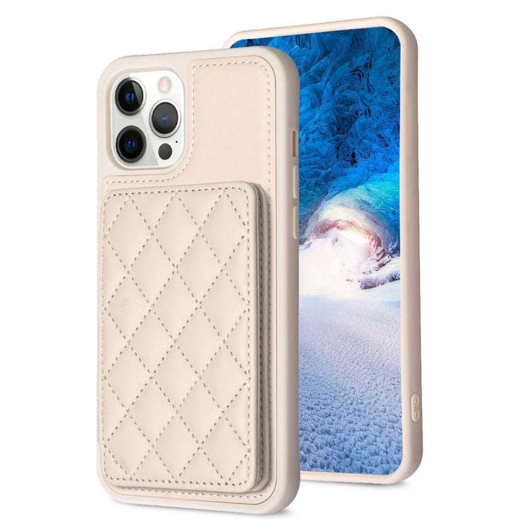 BF25 Square Plaid Card Bag Holder Phone Case, For iPhone 12 Pro Max, For iPhone 11 Pro Max, For i...