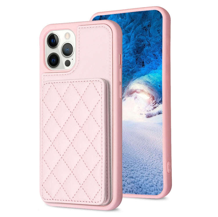 BF25 Square Plaid Card Bag Holder Phone Case, For iPhone 12 Pro Max, For iPhone 11 Pro Max, For i...