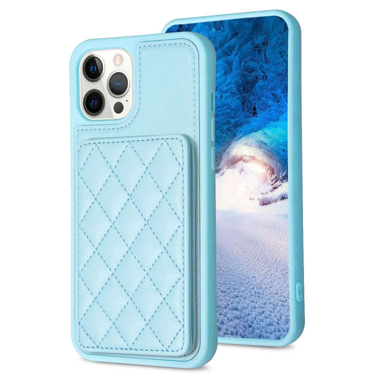 BF25 Square Plaid Card Bag Holder Phone Case, For iPhone 12 Pro Max, For iPhone 11 Pro Max, For i...