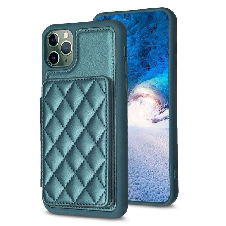 BF25 Square Plaid Card Bag Holder Phone Case, For iPhone 12 Pro Max, For iPhone 11 Pro Max, For i...