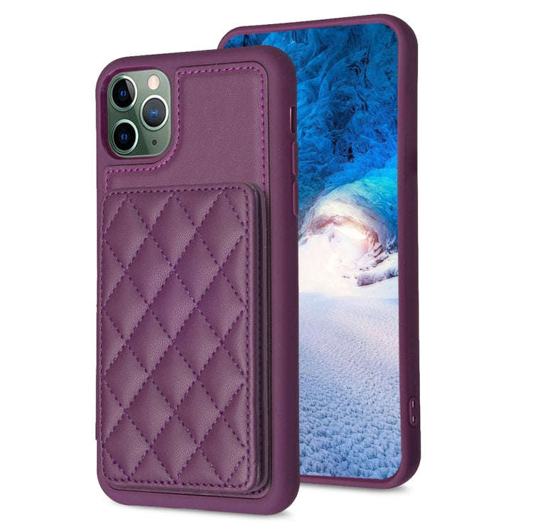 BF25 Square Plaid Card Bag Holder Phone Case, For iPhone 12 Pro Max, For iPhone 11 Pro Max, For i...