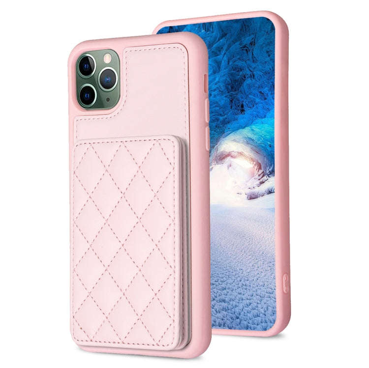 BF25 Square Plaid Card Bag Holder Phone Case, For iPhone 12 Pro Max, For iPhone 11 Pro Max, For i...