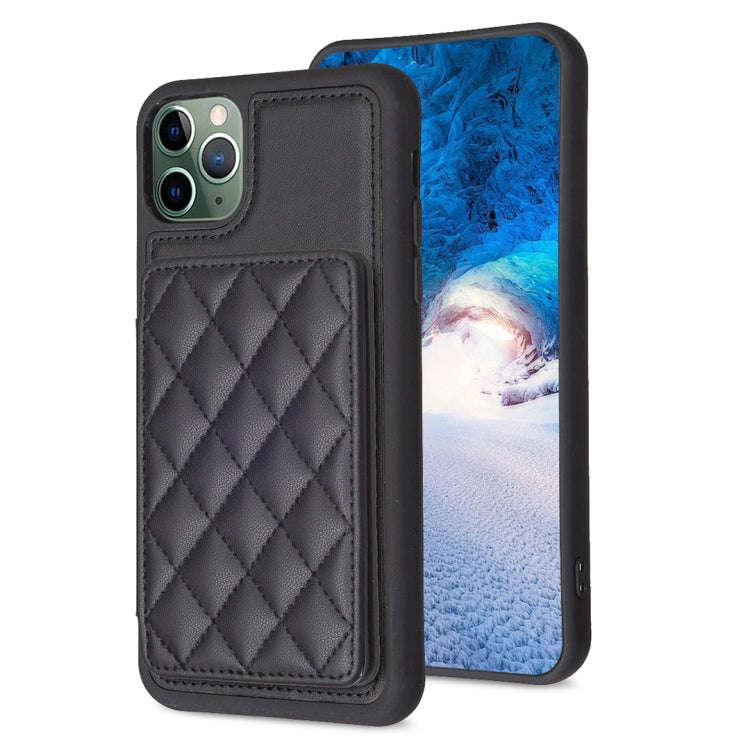 BF25 Square Plaid Card Bag Holder Phone Case, For iPhone 12 Pro Max, For iPhone 11 Pro Max, For i...
