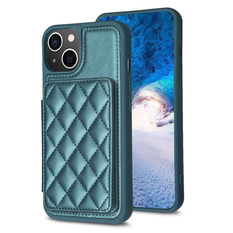 BF25 Square Plaid Card Bag Holder Phone Case, For iPhone 12 Pro Max, For iPhone 11 Pro Max, For i...