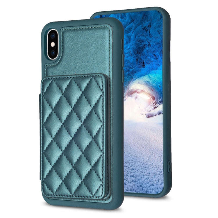 BF25 Square Plaid Card Bag Holder Phone Case, For iPhone 12 Pro Max, For iPhone 11 Pro Max, For i...