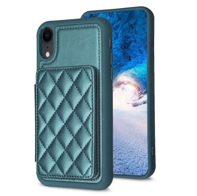 BF25 Square Plaid Card Bag Holder Phone Case, For iPhone 12 Pro Max, For iPhone 11 Pro Max, For i...