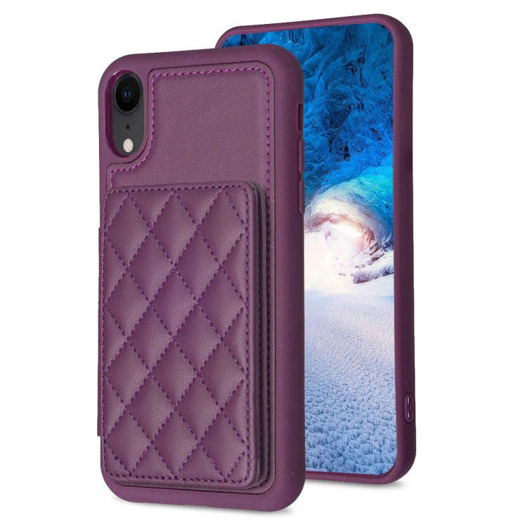 BF25 Square Plaid Card Bag Holder Phone Case, For iPhone 12 Pro Max, For iPhone 11 Pro Max, For i...